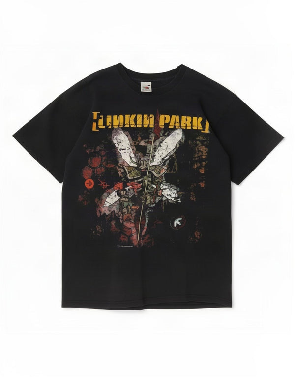 T-shirt vintage da uomo Linkin Park Hybrid Theory 2002 nera media