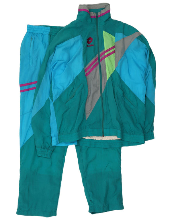 Tuta intera vintage da uomo Lotto 2XL Blu Colourblock in poliammide