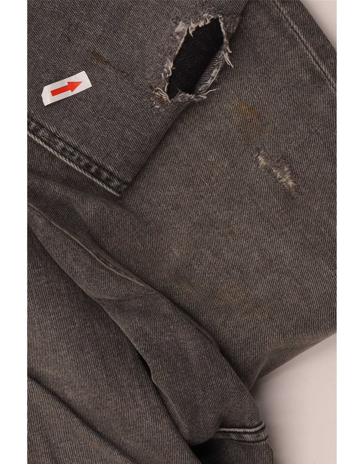 Jeans slim invecchiati da uomo Zara EU 40 medio W31 L31 cotone grigio
