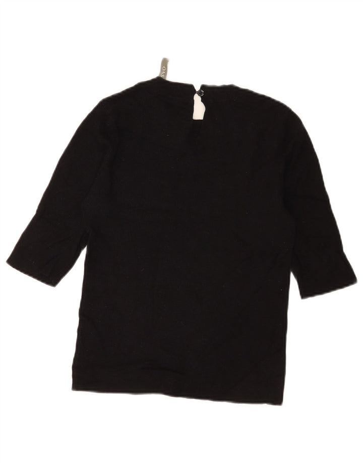 Top da donna Oasis manica 3/4 UK 8 Small Nero
