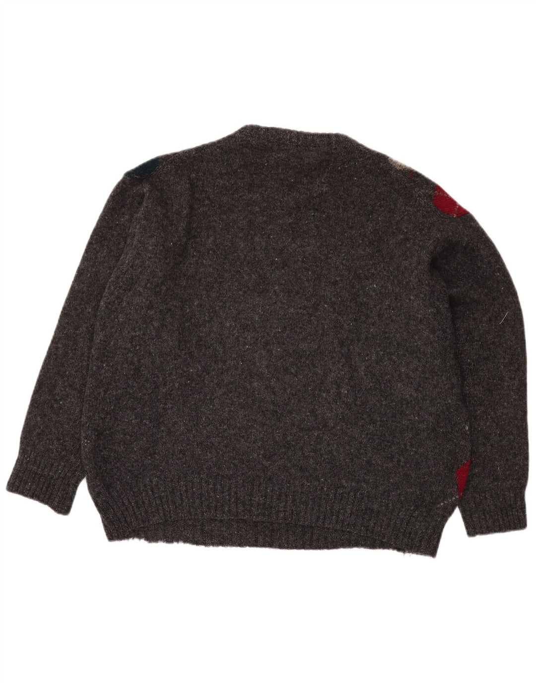 ST. BERNARD Maglione da uomo girocollo grande grigio a rombi/diamante