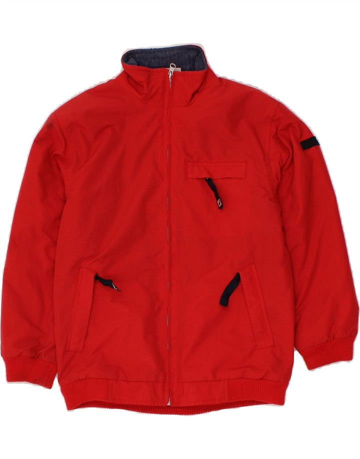 ASICS Girls Windbreaker Jacket 11-12 Years Red Polyester Vintage Asics and Second-Hand Asics from Messina Hembry 