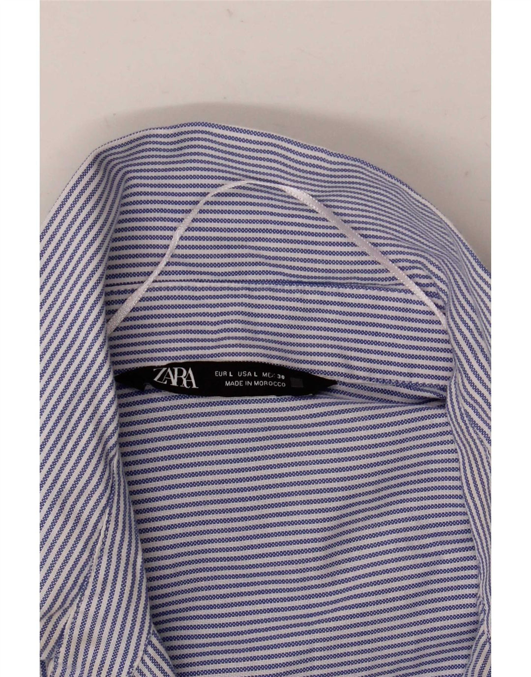Camicia oversize da donna Zara UK 16 grande gessato blu