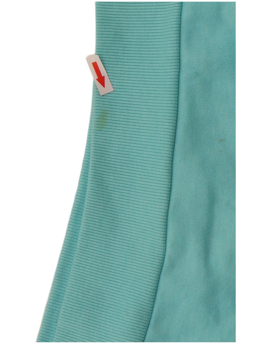 WEIRD FISH Maglione con cappuccio grafico da donna UK 10 Piccolo cotone turchese