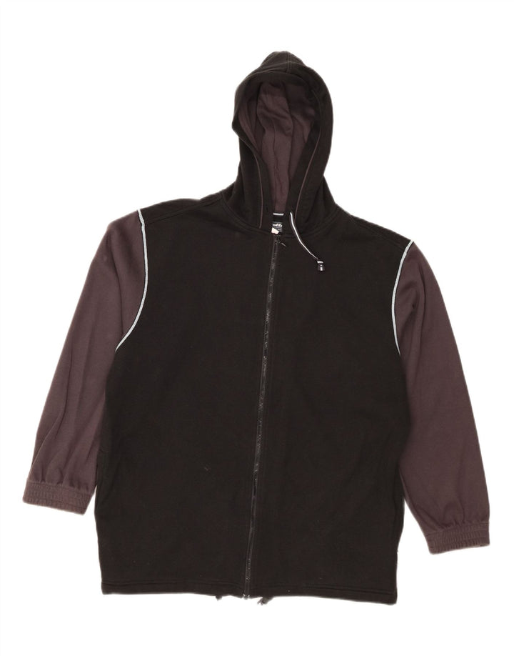 Maglione con cappuccio e zip da uomo Lotto in viscosa color block medio nero