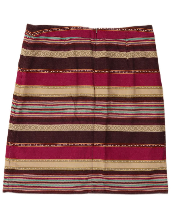 Minigonna da donna White Stuff UK 12 media W32 cotone a righe multicolore