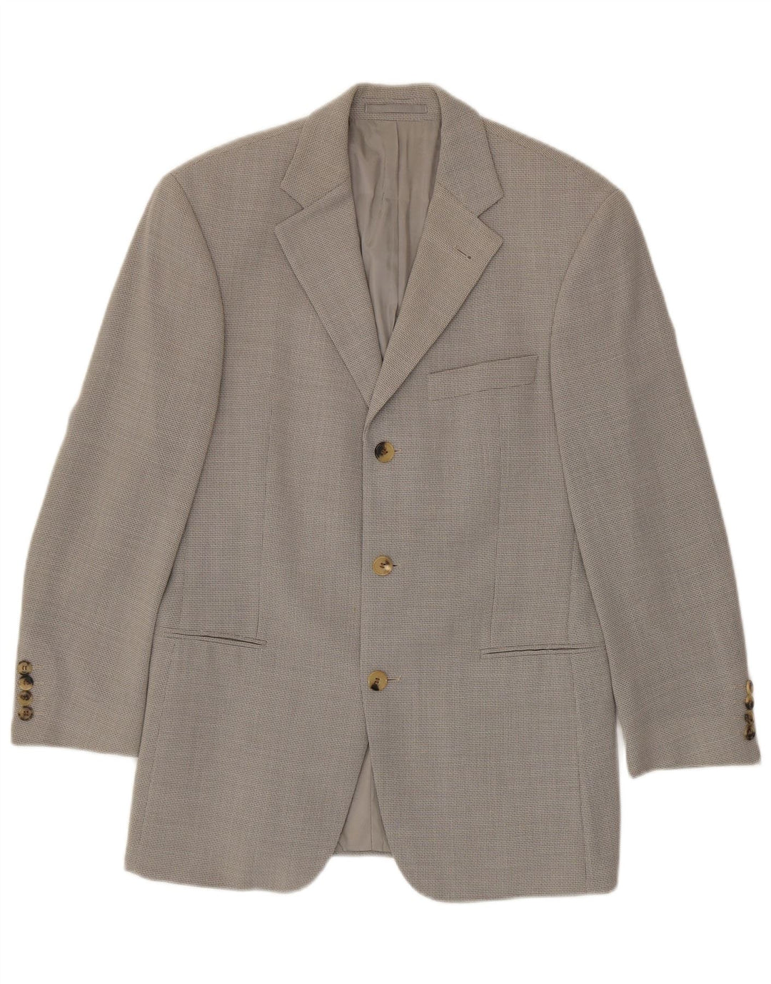 Giacca blazer da uomo a 3 bottoni Hugo Boss EU 44 XS lana vergine grigia