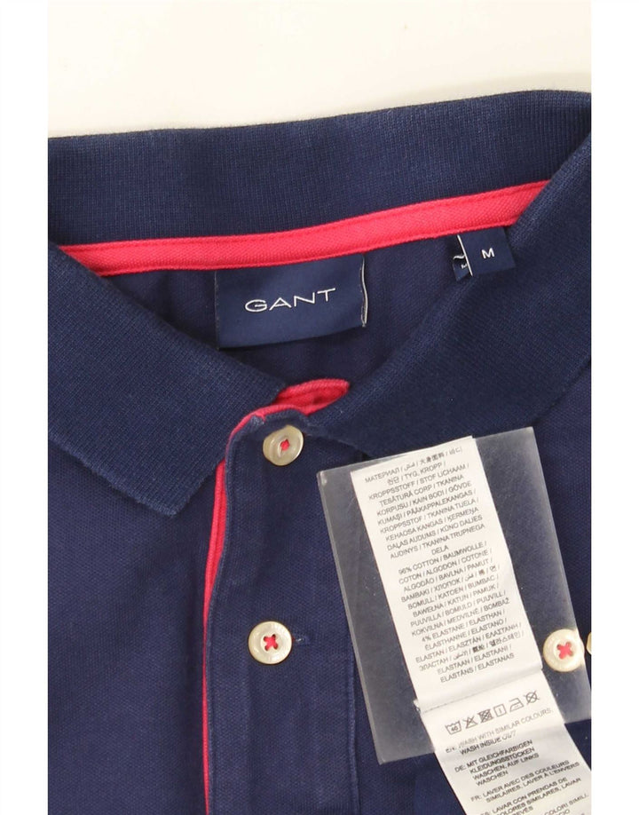 Polo da uomo Gant in cotone blu navy medio