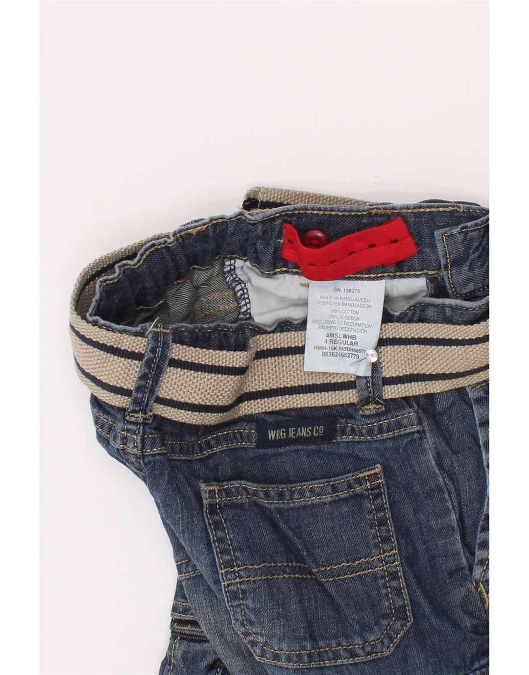 Pantaloncini di jeans cargo per ragazzi Wrangler 3-4 anni W22 cotone blu