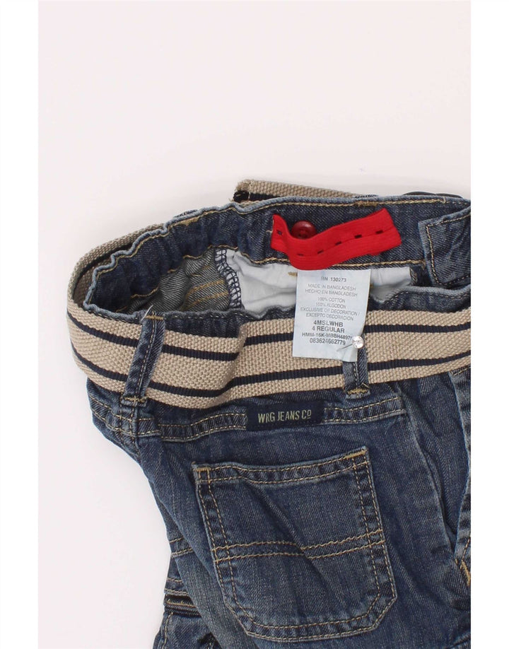 Pantaloncini di jeans cargo per ragazzi Wrangler 3-4 anni W22 cotone blu