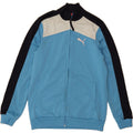 PUMA Boys Tracksuit Top Jacket 13-14 Years XL Blue Colourblock Polyester Vintage Puma and Second-Hand Puma from Messina Hembry 