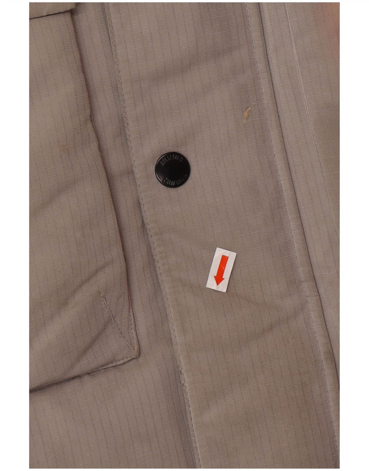 Giacca imbottita con cappuccio da uomo HOLLISTER UK 40 grande poliestere grigio