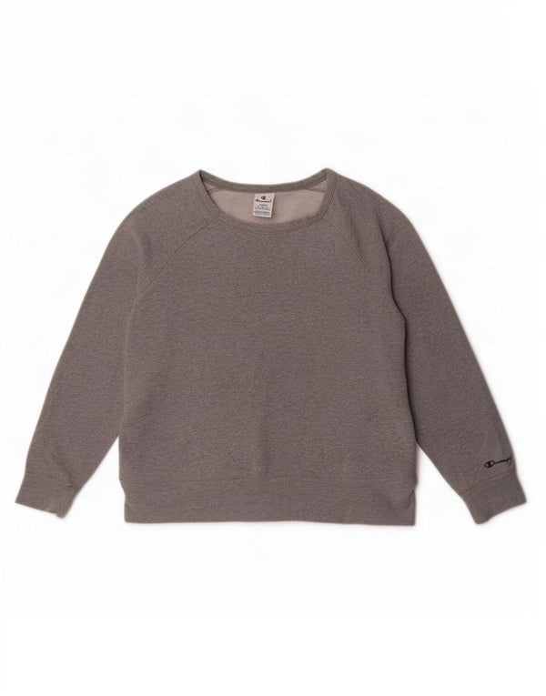 Felpa corta da donna Champion UK 16 grande cotone grigio