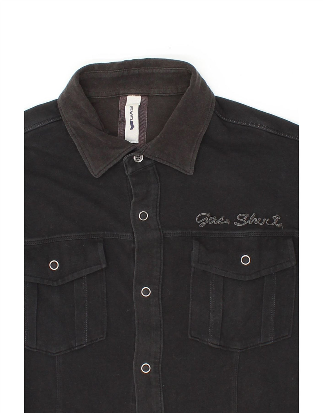 GAS Mens Shirt Small Black Vintage Gas and Second-Hand Gas from Messina Hembry 