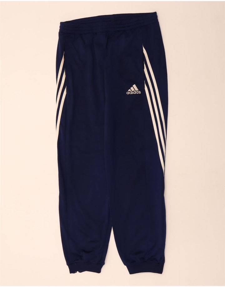 Pantaloni da tuta da uomo Adidas medi in poliestere blu navy