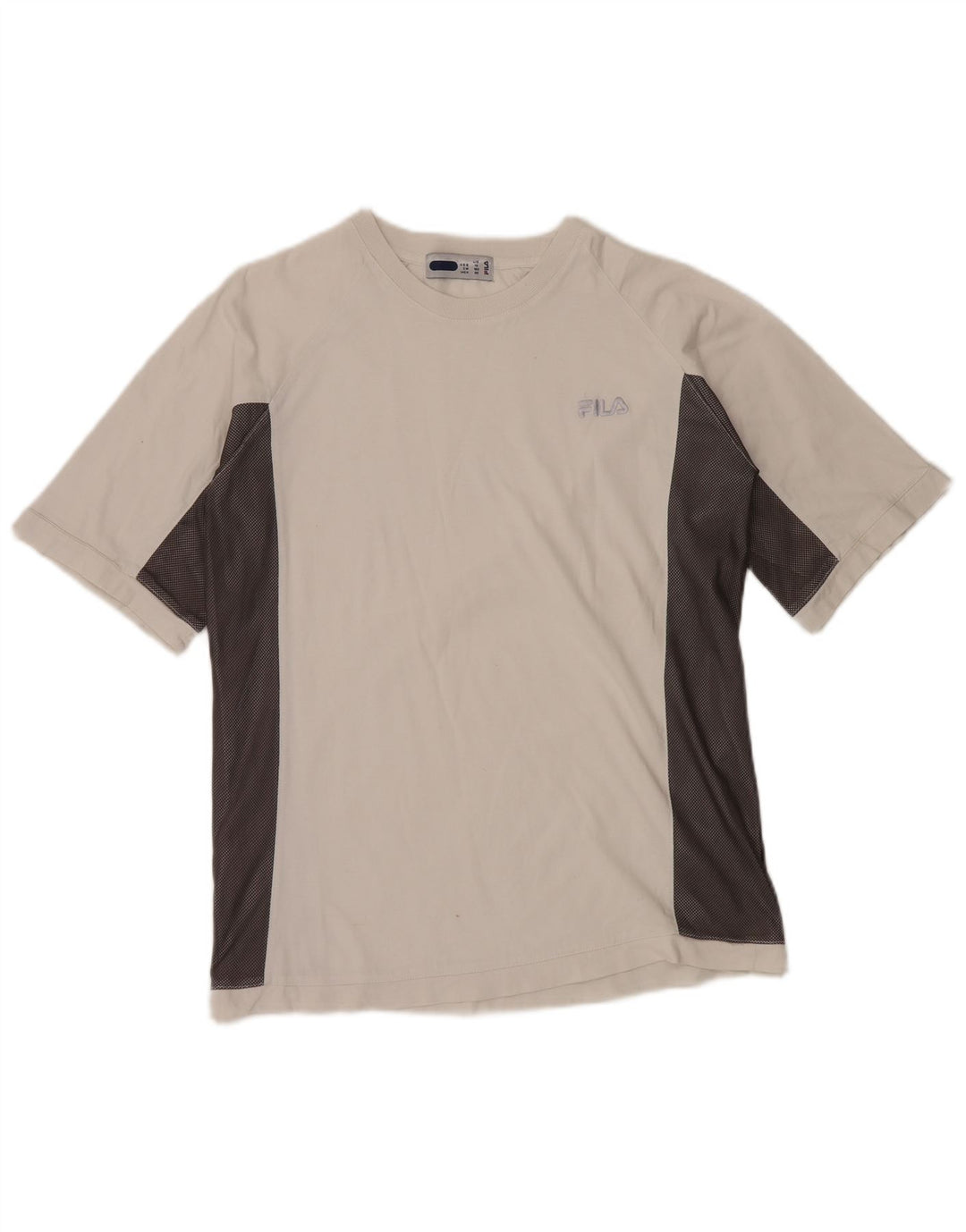 T-shirt FILA per ragazzi 13-14 anni in cotone color block bianco