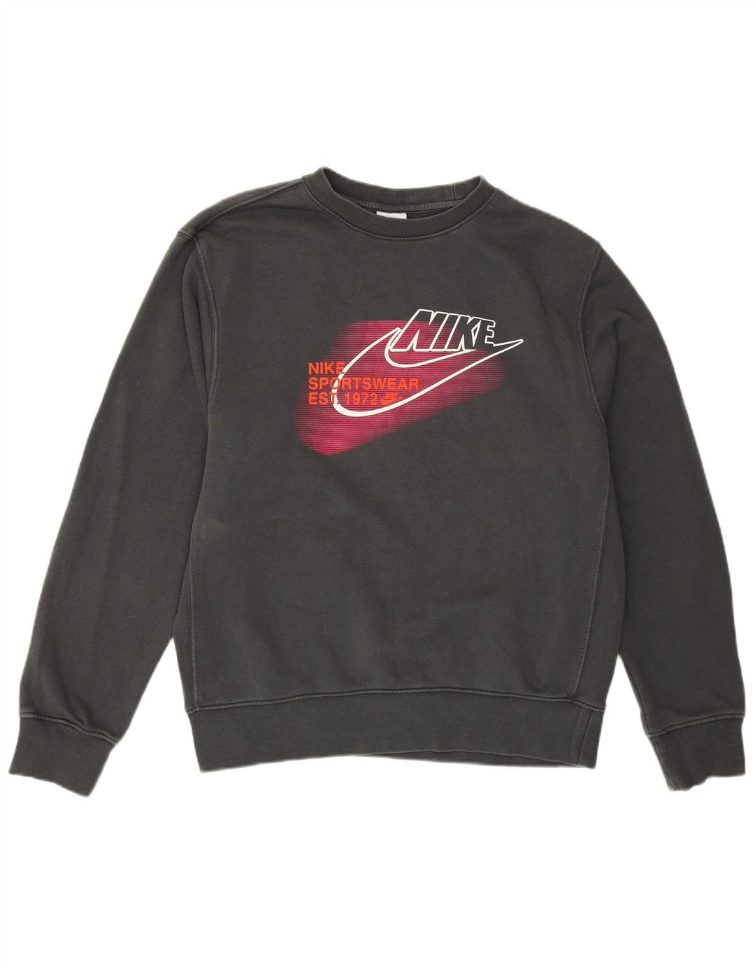 NIKE Felpa con grafica da uomo Maglione piccolo in cotone grigio