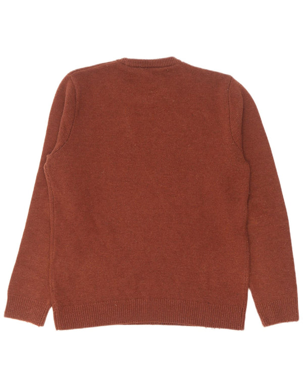 Maglione da uomo girocollo Carhartt in lana d'agnello marrone medio