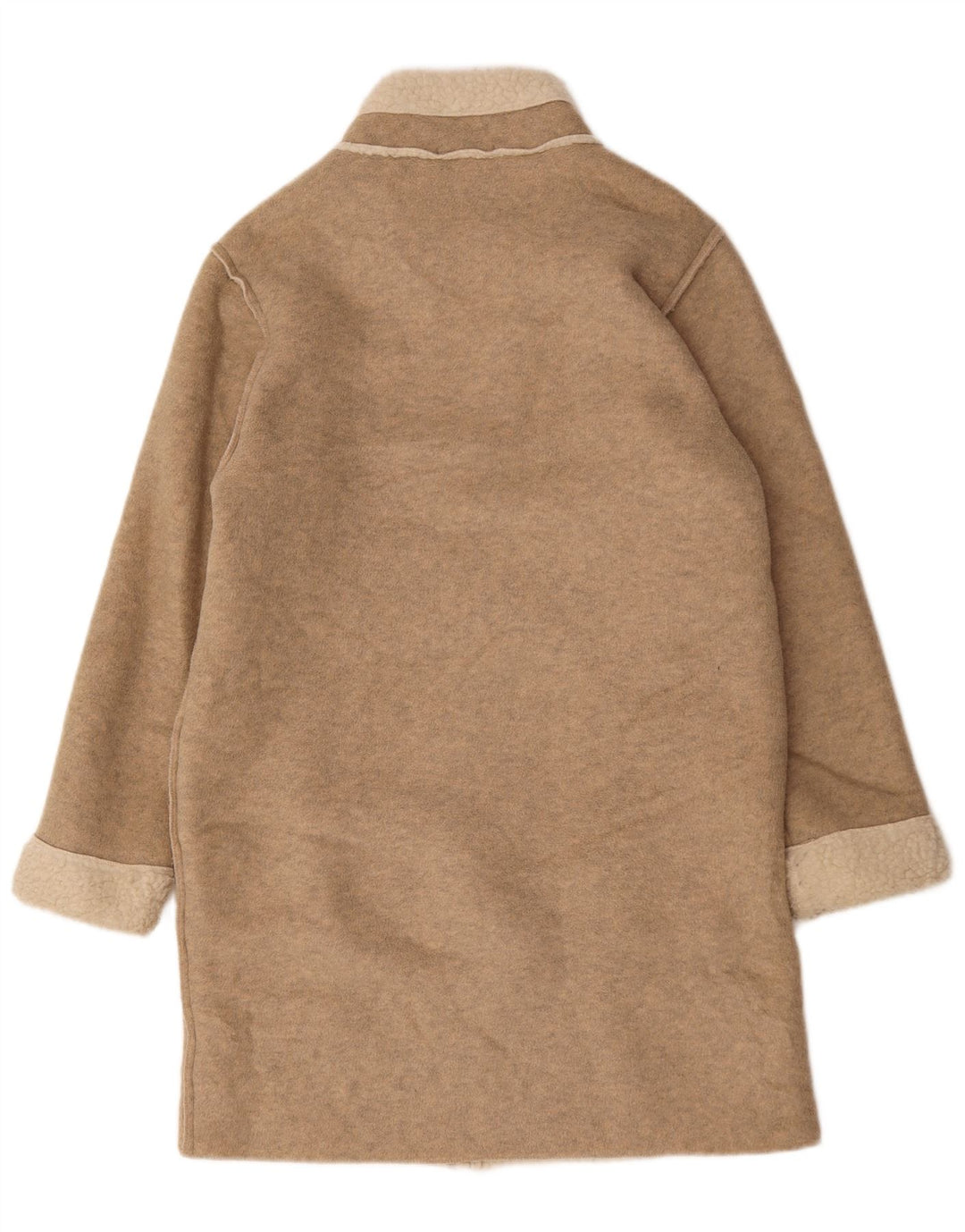Cappotto oversize Sherpa da donna Marks & Spencer UK 10 piccolo beige chiazzato