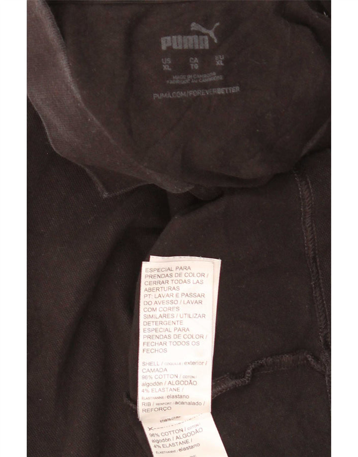 Polo Puma da uomo XL in cotone nero