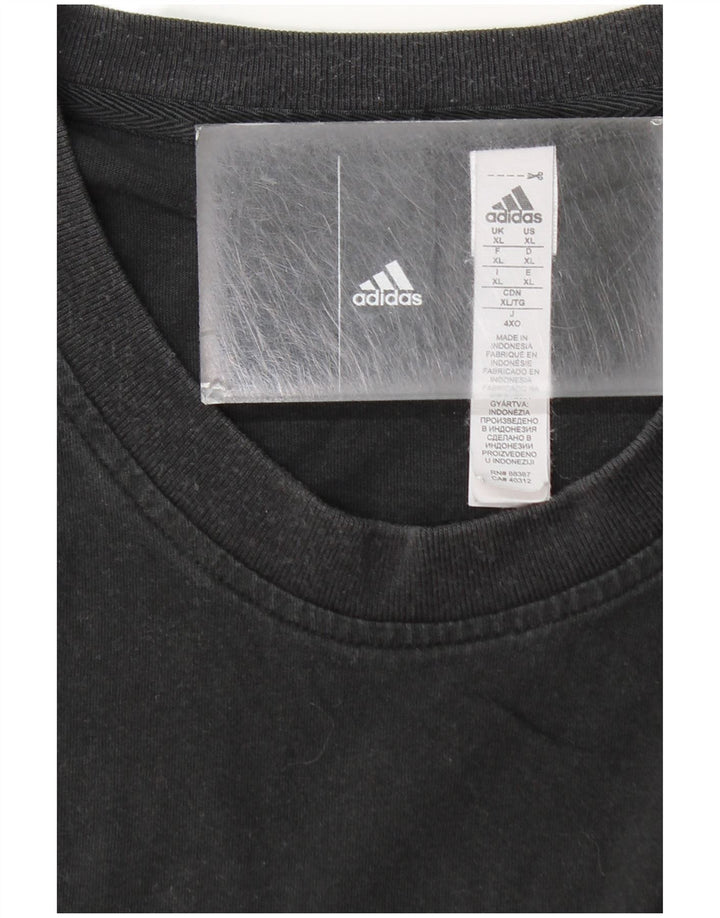 T-shirt da uomo ADIDAS Top XL in cotone nero