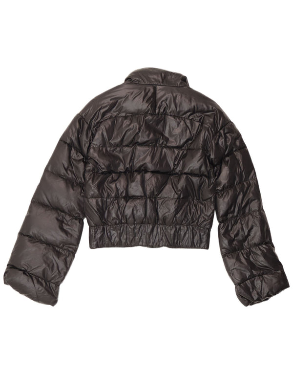 Giubbotto imbottito con cappuccio Just Cavalli Donna Crop IT 42 Medium Nero Poliammide