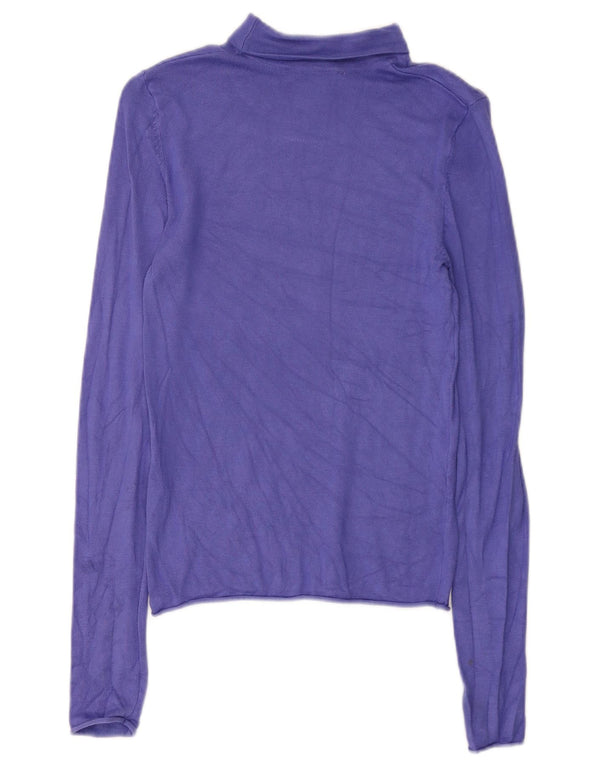 Top Zara da donna a maniche lunghe UK 8 Small viola in viscosa