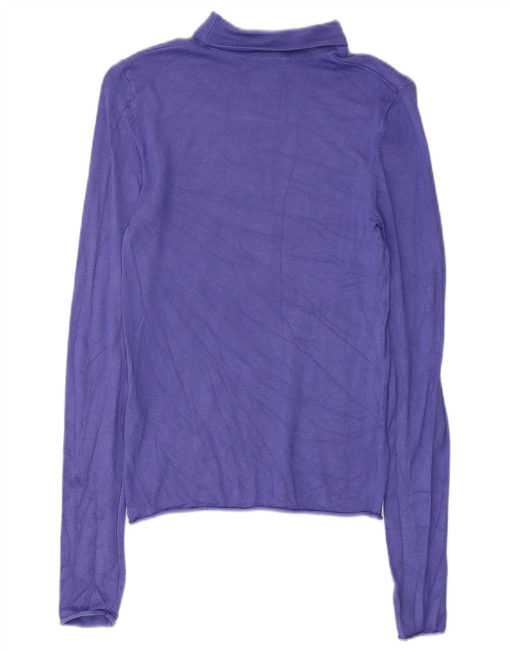 Top Zara da donna a maniche lunghe UK 8 Small viola in viscosa