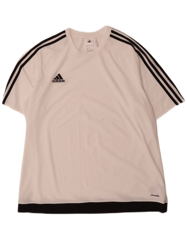 T-shirt Adidas da uomo Climalite Top XL poliestere color block bianco