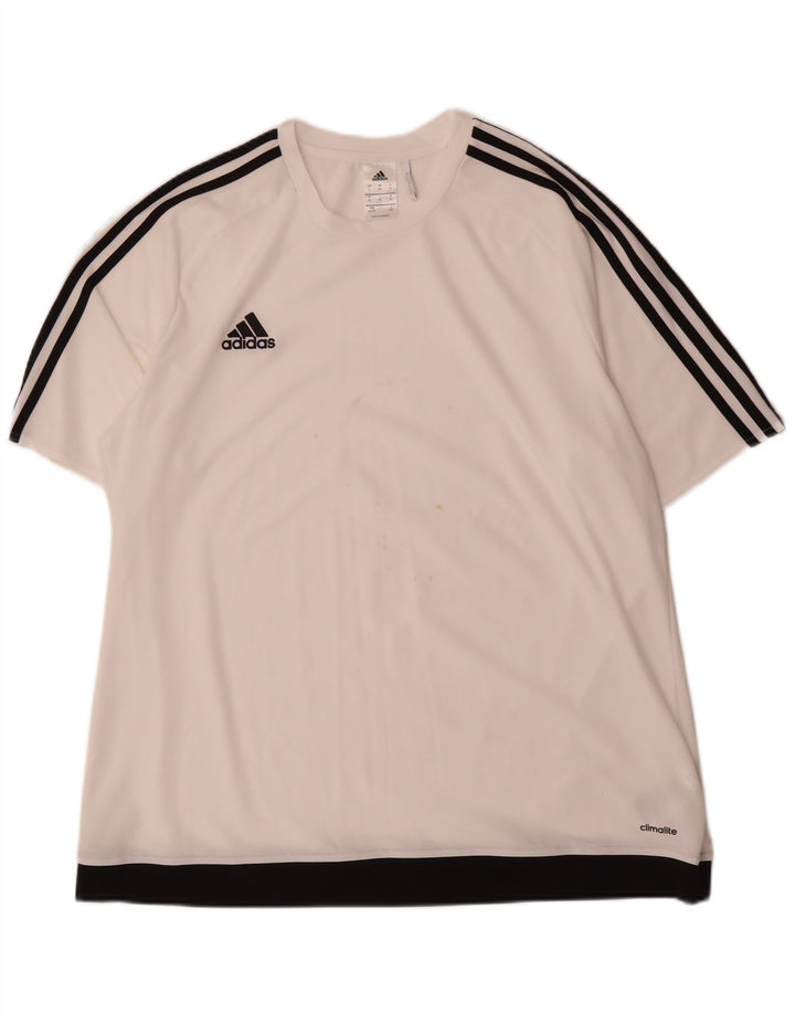 T-shirt Adidas da uomo Climalite Top XL poliestere color block bianco