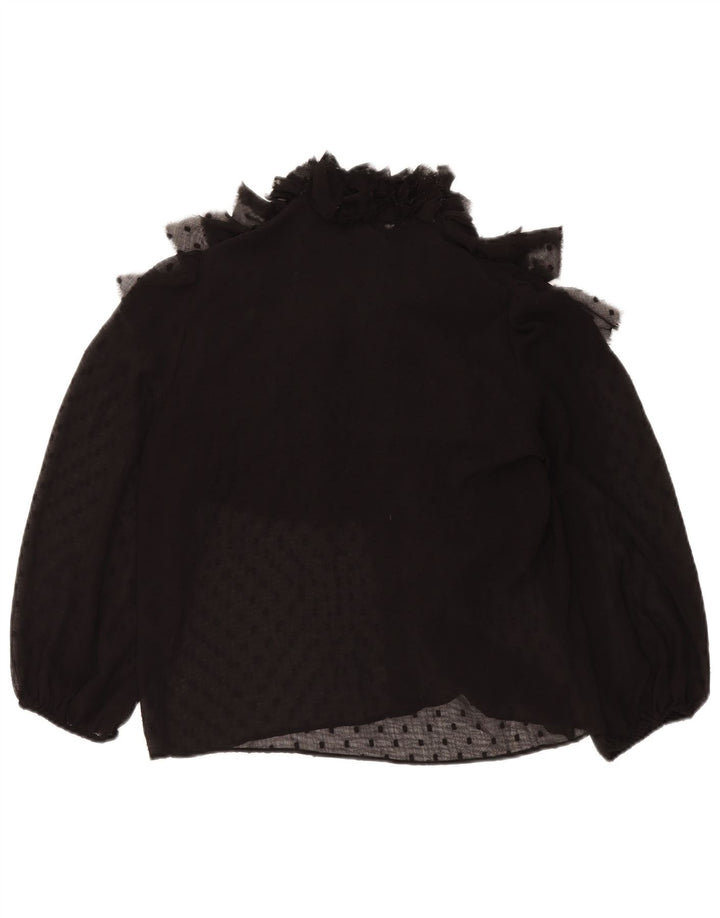 Blusa oversize da donna Zara Top UK 10 piccola nera maculata