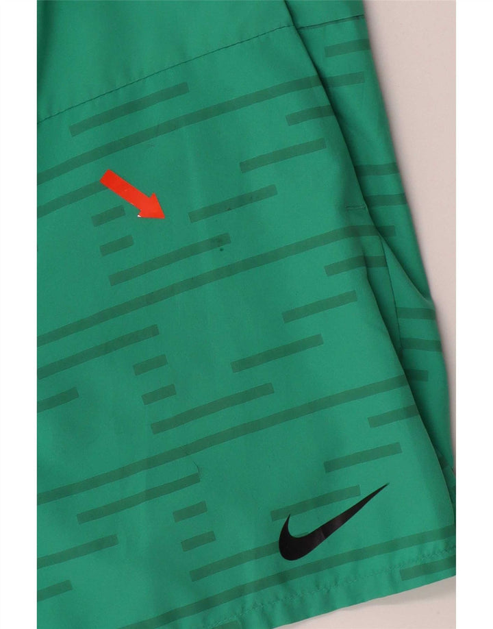 Pantaloncini sportivi Nike da uomo Dri Fit piccoli in poliestere a righe verdi