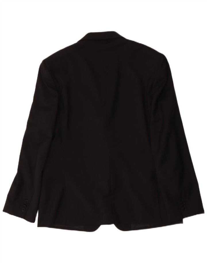 Giacca blazer da uomo a 2 bottoni Ferre IT 54 2XL lana nera