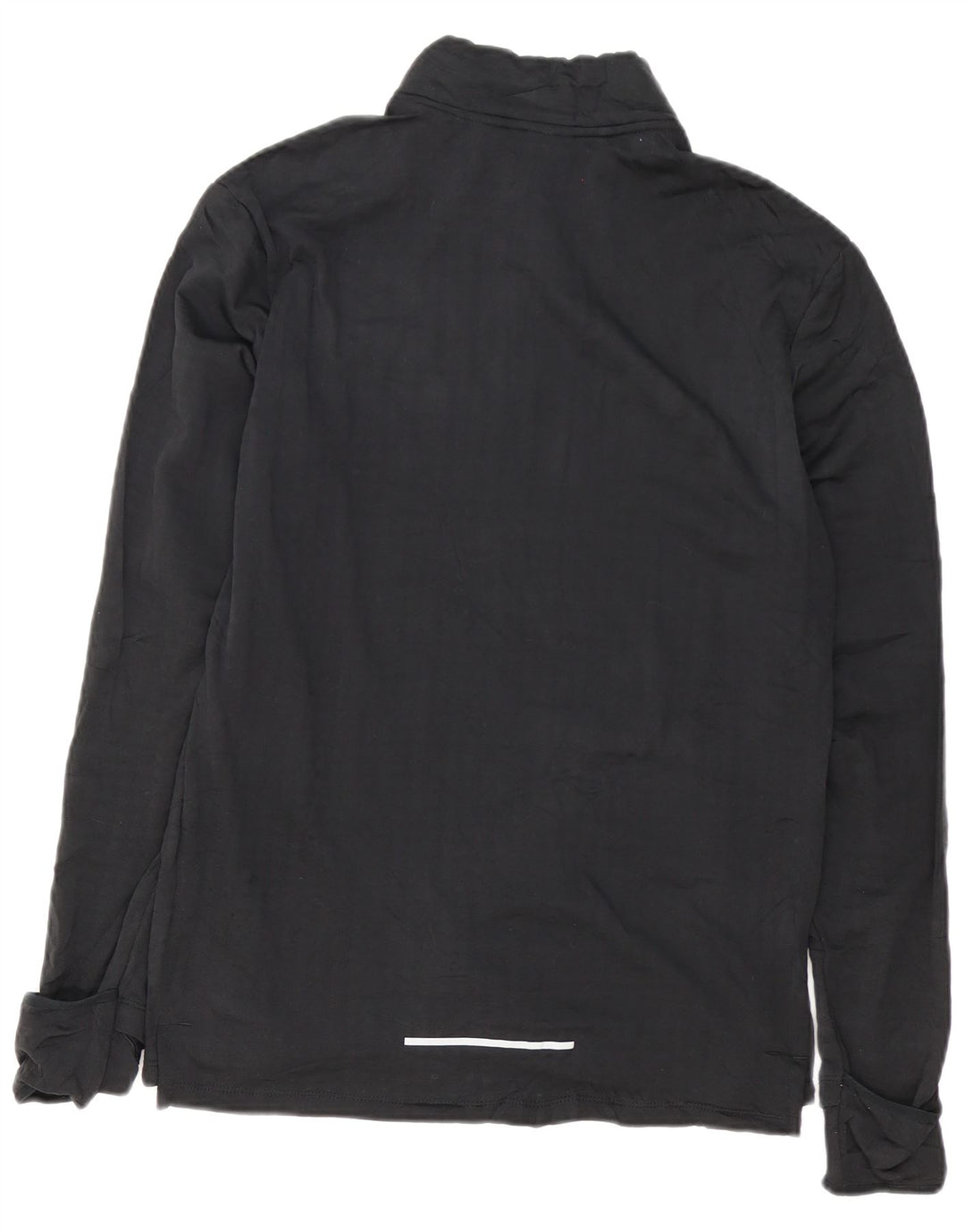 NIKE Top da tuta pullover con zip e collo da uomo, poliestere nero medio