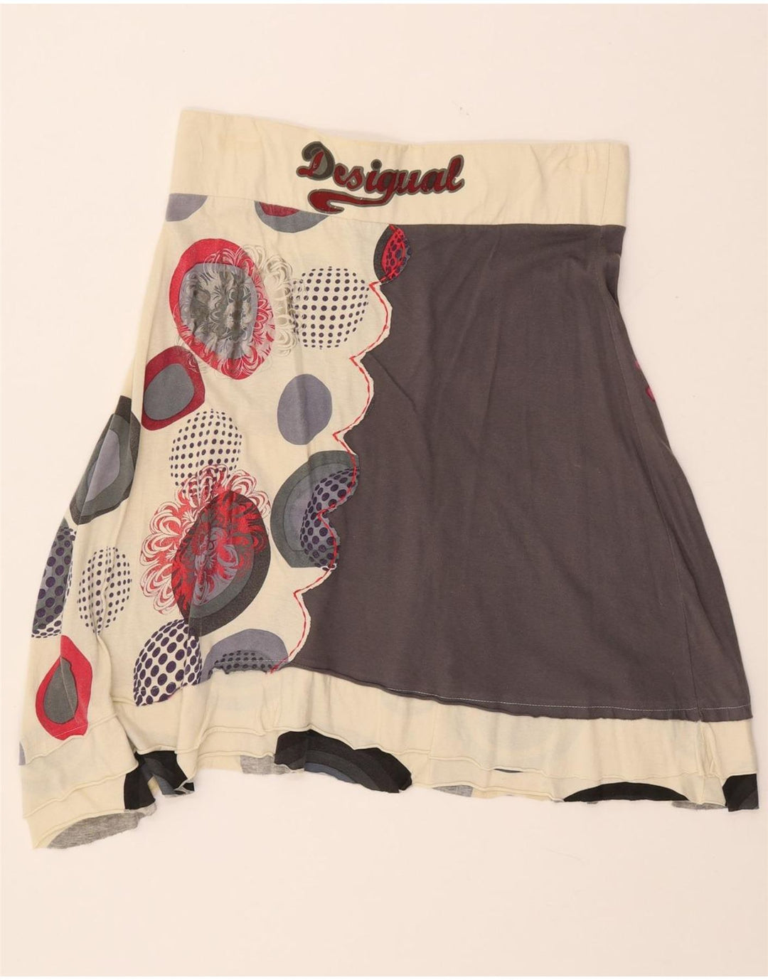 Gonna asimmetrica grafica da donna DESIGUAL XL W32 floreale multicolore