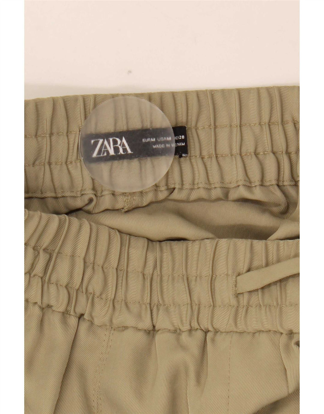 Pantaloni casual da jogging da donna Zara medi W28 L26 poliestere kaki