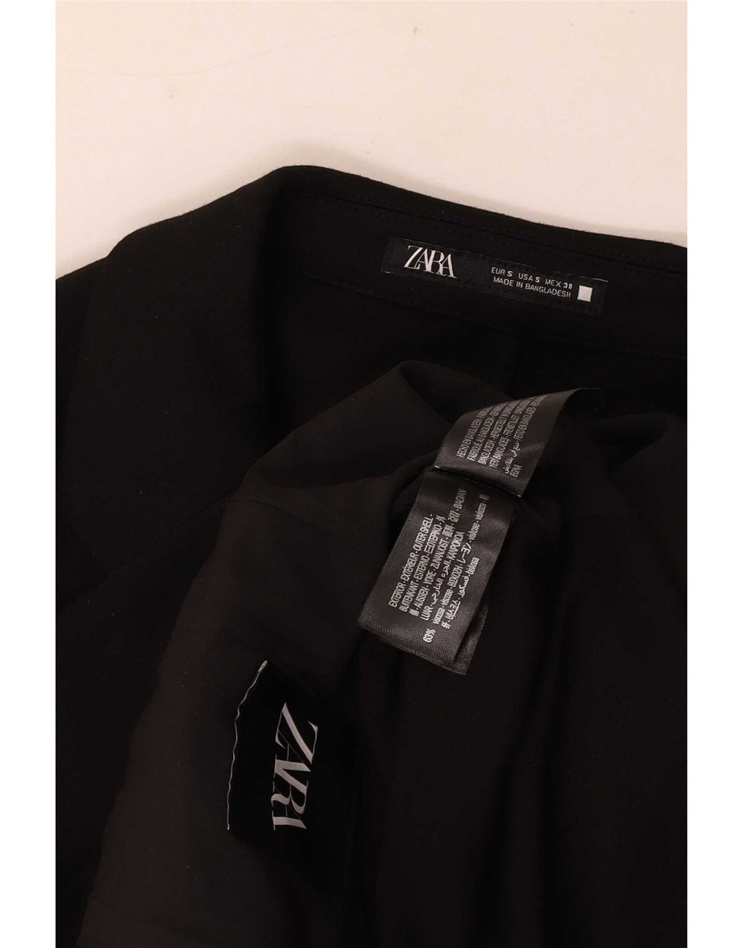 Giacca blazer a 2 bottoni da uomo Zara UK 36 piccola classica in viscosa nera