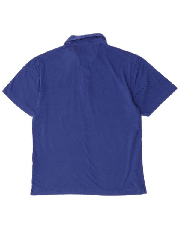 Polo da uomo Penguin Heritage slim fit in cotone maculato blu medio