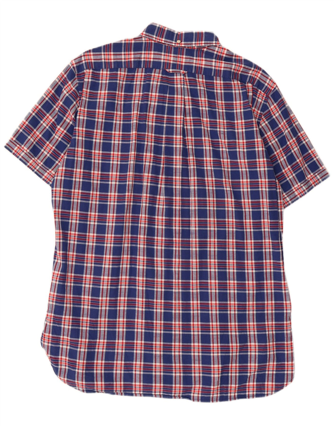 Gant Camicia da uomo a maniche corte vestibilità regolare Large in cotone a quadri blu navy