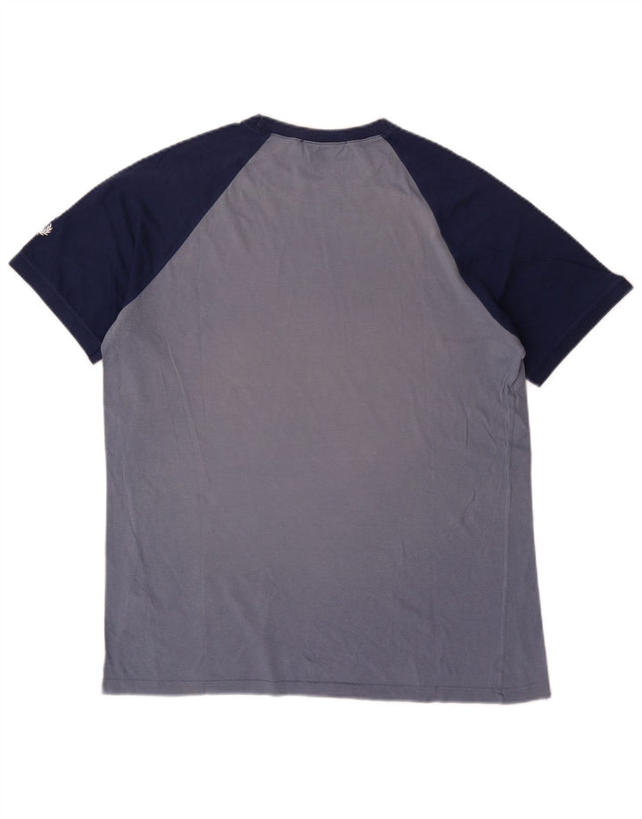 FRED PERRY T-shirt grafica da uomo Top blu medio color block
