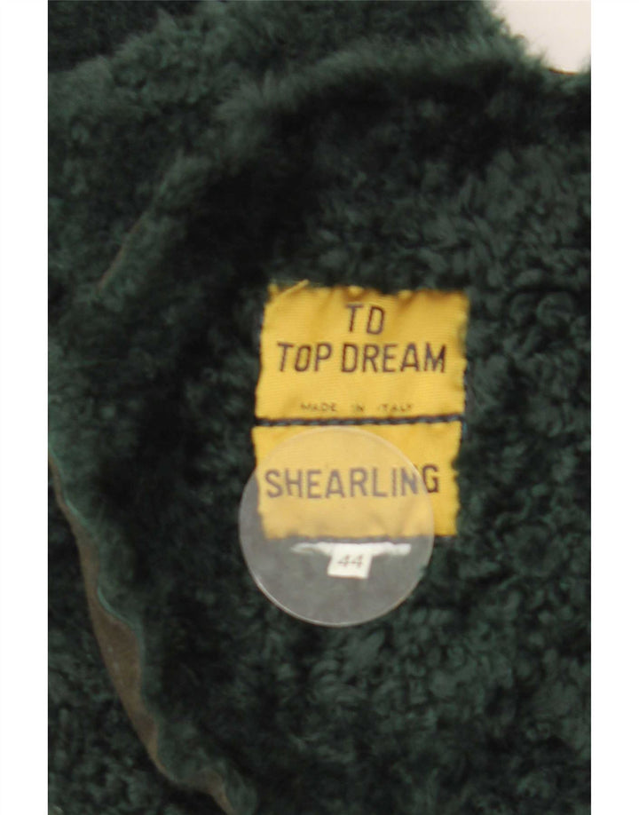 Cappotto oversize da donna in shearling IT 44 Verde medio