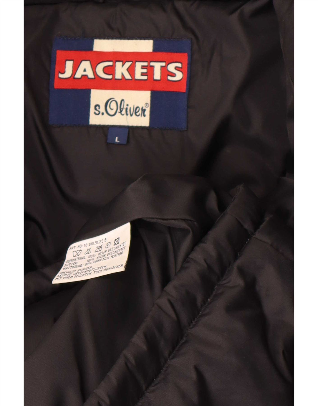 Giacca imbottita da uomo S.Oliver UK 40 Large in nylon nero