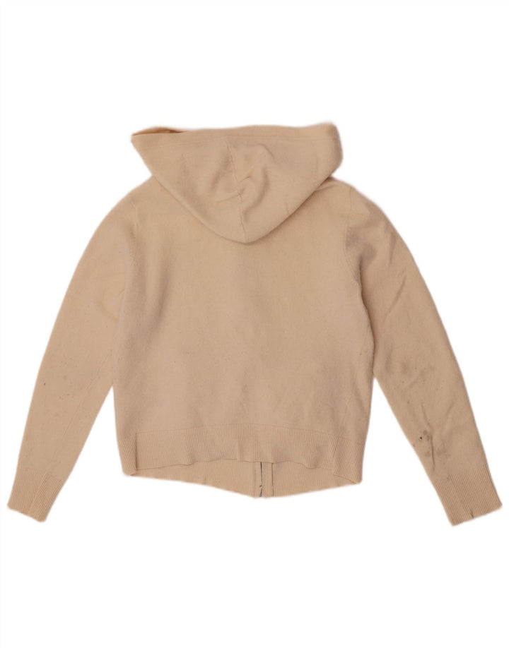 Maglione cardigan corto da donna Reiss UK 12 medio lana bianco sporco