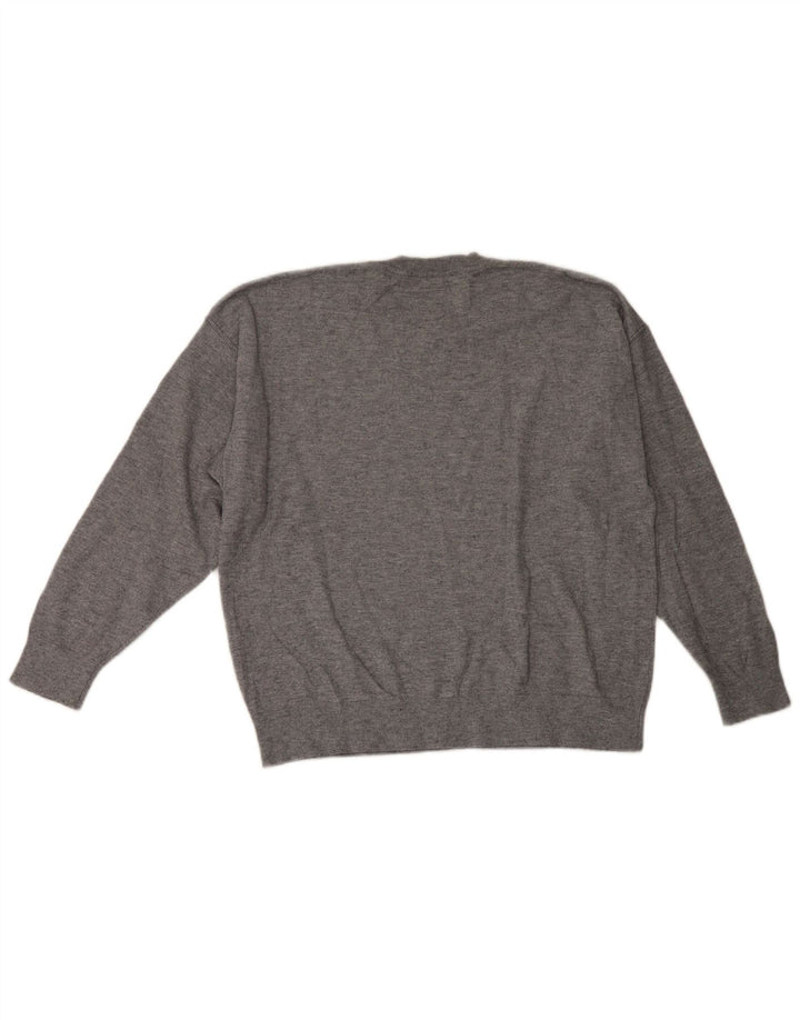 Maglione Zara da uomo girocollo piccolo in viscosa grigia