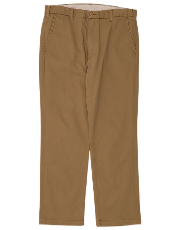 Levi's Mens Straight Chino Trousers W34 L29 Beige Cotton