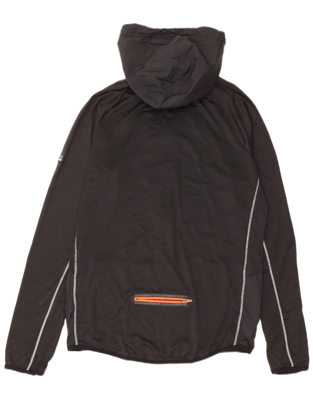 Giacca da tuta grafica da uomo con vestibilità atletica Superdry, grande, nera
