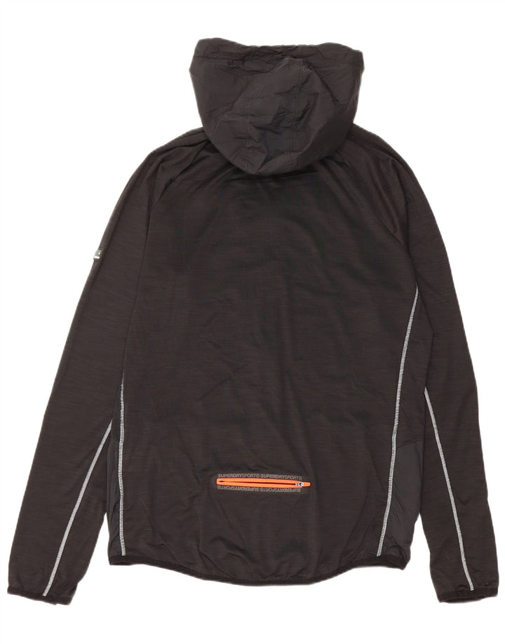 Giacca da tuta grafica da uomo con vestibilità atletica Superdry, grande, nera