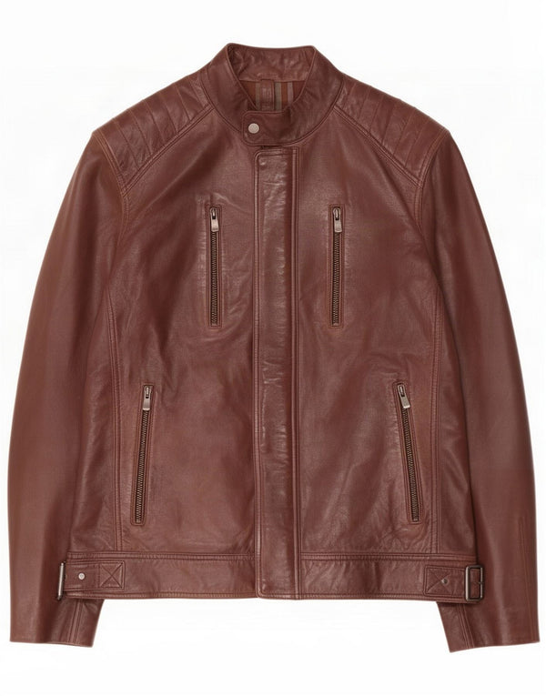 Giacca In Pelle Uomo Conbipel IT 52 Large Marrone
