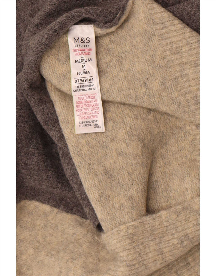Maglione maglione a collo alto da donna Marks & Spencer UK 14 Grigio medio
