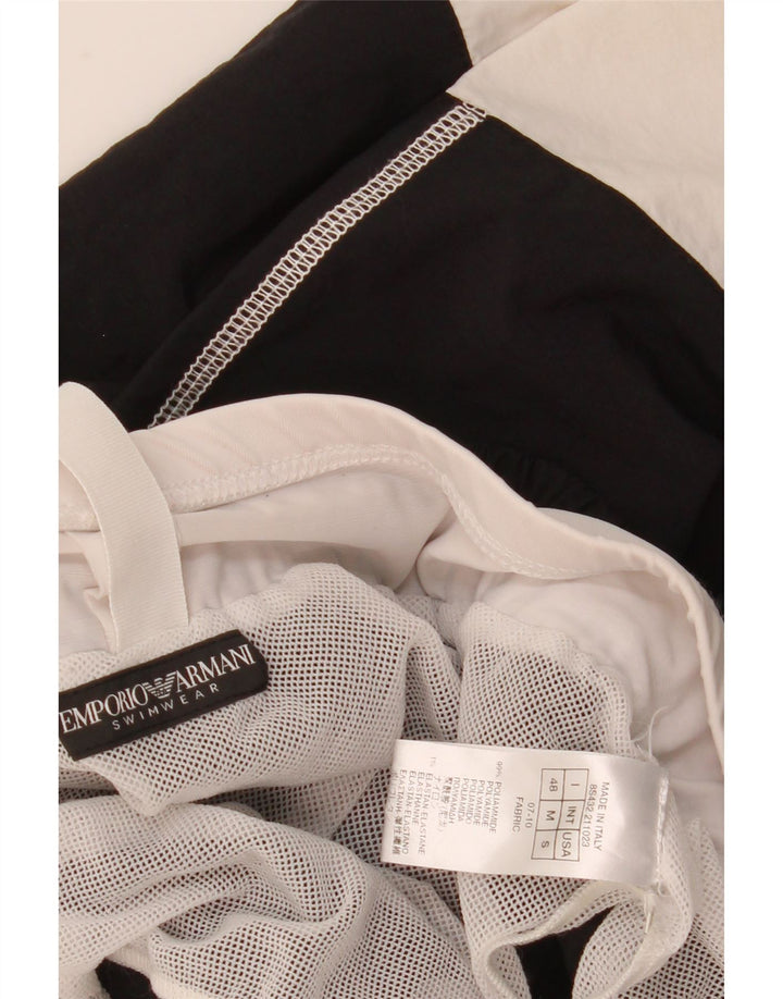 Pantaloncini da bagno da uomo Emporio Armani Medium Black Colourblock in poliammide